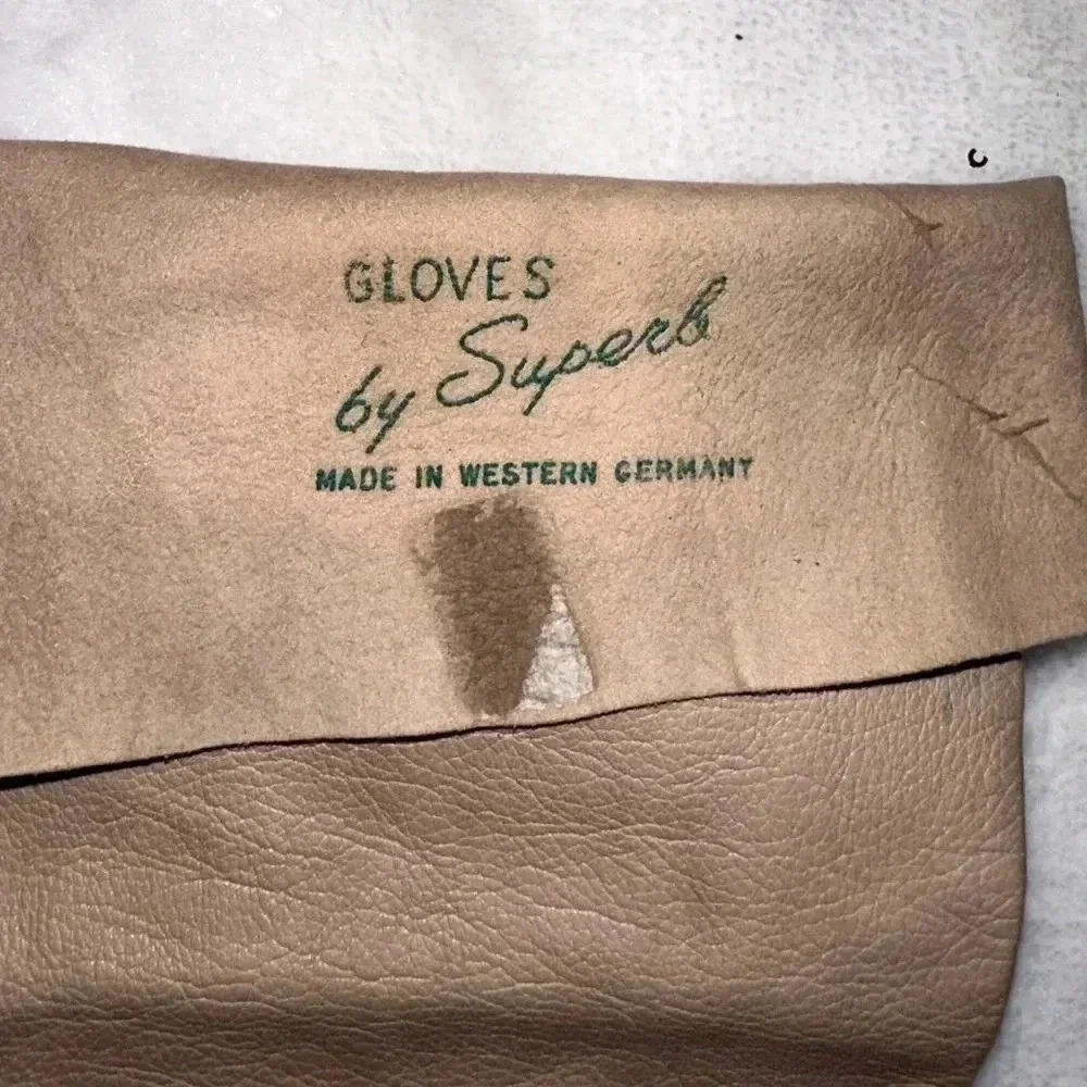 Vintage Gloves by Superb SZ 7 Light Tan Gloves - Picture 3 of 3
